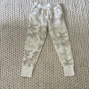 Kids Camo Joggers in Cream and Tan